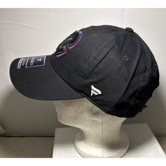 Fanatics Calgary Flames Pride Hat Adjustable Black Cap Embroidered Rainbow Logo - Picture 4 of 13